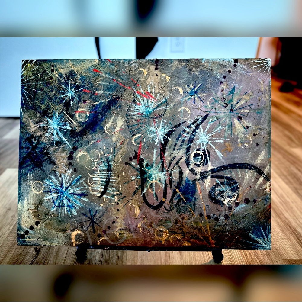 16 x 20 textured abstract painting